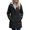 YYNUDA Cappotto invernale da donna, caldo, parka a mezza lunghezza, giacca invernale, con cappuccio spesso, pelliccia, giacca con cappuccio, taglia grande, Nero , XL