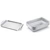 Weber 6435, Pentola da Cucina, 44,5 x 30,0 x 4,0 cm & 6415 Small 7-1/2-Inch-by-5-inch Aluminum Drip Pans, Set of 10