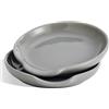 Swuut Set di 2 Per Porta Cucchiaio in Ceramica Per Spatola,Mestoli, Pinze,gadget, cucchiaino da caffè, supporto Per Piano Cottura, Porta Bancone Della Cucina Utensili (Grigio)
