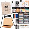 DJAR Set di Pittura Completo 174 pz con Cavalletto da Tavolo, Kit Definitivo Acrilico, Acquerello e Olio, 96 Colori per Principianti, Professionisti e Artisti