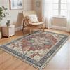 GENIMO Vintage Tappeto Salotto 120x170cm - Grande Tappeto Soggiorno Lavabile, Antiscivolo Tappeto Pelo Corto, Facile da Pulire, Boem Carpet Per Camera da Letto, Sala da Pranzo - Rosso Persiano Retro