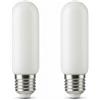Area illumina - Lampadina LED Milky Tubolare E27 13W 3000K Luce Calda o 4000K Luce Naturale 1739-1779 lm Dimmerabile LED 25.000 Ore per Casa e Ufficio (2, Luce Calda 3000K)