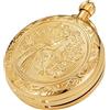 Tiong Orologio da tasca in legno, meccanico, Steampunk, elegante, in rame, con quadrante aperto, da uomo, con scatola a catena, idea regalo