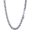 PROSTEEL 6MM Bizantina Collana Uomo Acciaio a Catena Catenina Uomo Argento Catena Punk Bizantina Hiphop Punk Impermeabile Non scolorisce