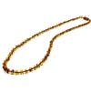 Amber Jewelry Shop Collana in ambra baltica per adulti (unisex) - perle di ambra naturale fatta a mano, 46 cm, Ambra, Ambra