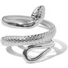 Positiva Jewelry Anello a serpente in acciaio inox da donna, simbolo di rinnovamento e forza, impermeabile e regolabile, non scolorisce e non si ossida, con elegante scatola ad anello
