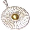 Silberschmuck - BG Ciondolo in argento placcato oro, ciondolo a forma di sole, da donna