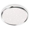 BRILONER Leuchten Plafoniera a LED, Lampada da soffitto con Fantasia a Stelle, per Il Bagno, IP44, 12 Watt, 1.200 Lumen, 4.000 Kelvin, Cromo, 280x70mm (DxH), Bianco Cromato