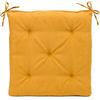 Gözze - Cuscino con Nastrini per il Fissaggio alla Sedia, Cuscino per Sedia, Trapuntato, Darco, 100% Poliestere, 40 x 40 x 4 cm - Senape