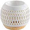 ZEN ARÔME Bruciatore profumato Ceramy reticolo - Atmosfera profumata - Oggetto artigianale contemporaneo - Aromaterapia facile - Bruciatore fondente profumato - Diffusore Nomade oli essenziali - 50 ml - H 9,5