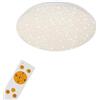 Briloner - Plafoniera LED Dimmerabile, stelle, Luce calda neutra fredda, telecomando, LED integrati 1300Lm 15W, 28 cm, Lampada da soffitto per camera, plastica IP20, da bianco freddo a bianco caldo