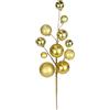 Flair Flower Ramo decorativo artificiale in oro, 47 cm, decorazione natalizia con sfere luccicanti, bouquet di Natale, decorazione per il ramo di Natale, decorazione per l'avvento