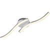 Briloner Leuchten - Lampada da soffitto LED, Luce Calda 3000K, LED integrati 2x6W 2x480Lm, lunga 55.4 cm, Plafoniera ondulata, Lampadario in metallo color alluminio per salotto o cucina