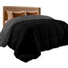 Utopia Bedding Piumino alternativo ultra morbido reversibile per tutte le stagioni e comfort per tutto l'anno in microfibra e imbottitura in silicone cava 3D con cuciture doppie, nero/grigio