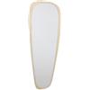 DRW Specchio da parete rettangolare appeso verticale o orizzontale in legno naturale 40x110x1,2 cm