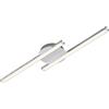 Briloner Leuchten - Plafoniera LED con Due Barre Luminose, 2x6W 2x480Lm, Luce calda 3000K, Lampada da soffitto per Camera da Letto, Soggiorno, Cucina o cameretta dei Bambini, Metallo color alluminio