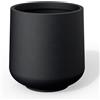 Kante 15.3 Dia Round Concrete Planter, Outdoor Indoor Large Plant Pots Containers with Drainage Hole and Rubber Plug for Home Garden Patio, Black