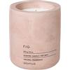 blomus -FRAGA- Candela profumata L in cera di soia, rosa Dust, caratteristico effetto calcestruzzo, fragranza FIG, durata 55 ore, particolarmente povera di fuliggine, 11 x 9 x 9 cm, rosa Dust, 65655)