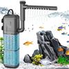BONJUME Filtro Per Acquario, 600L/H Filtro Spugna Per Acquario Filtro Interno Con Barra Di Spruzzo 6W Silenzioso Pompa Per Filtro Sommergibile Per Acquario Pompa Per Filtro Per Piccoli Serbatoi Fino A 150L
