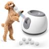 Yapasopu lancia palline per cani,lancia pallines per canii automatico con 6 pallinee da tennis da 2'',palla interattiva per canii distanza regolabile 10/20/30ft spara pallines per cani giochi