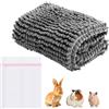 GZRXIOUS Tappetino Lavabile per Porcellino d'India 40 × 60 cm con Sacco Lavaggio pipi pads riutilizzabili assorbenti antiscivolo coperta morbida per gabbia accessori d'india e coniglio tutti i piccoli animal