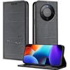 XINYEXIN Custodia per Honor Magic 8 Lite, Cover a Libro in Pelle PU con Blocco RFID, Slot per Carte, Supporto, Protezione Completa Antiurto - Nero
