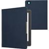 kwmobile Custodia compatibile con Kobo Aura H2O Edition 2 - Cover Jeans Denim con Chiusura Magnetica - eReader Flip Case blu scuro