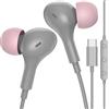ACANDYA Cuffie con Filo per xiaomi REDMI Note 15 Pro POCO X7 17 Pro Max 15T POCO F8 Ultra, Auricolari USB C con Microfono Controllo volume per Honor Magic8 400 Smart 5G Pad X9a X8a per Pixel 10 9a 8a, Grigio