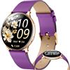 Doomixs Orologio Smartwatch Donna Effettua Chiamate: 1.32 Pelle Smart Watch Bluetooth 5.0 Contapassi Sonno 100+ Modalità Sportivo Fitness Tracker IP67 Impermeabile WhatsApp Notifice Compatibile Android e iOS