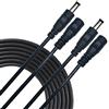 Liwinting 2pcs 2m DC Spina Cavo di Estensione 2,5mm x 5,5mm Maschio a Femmina Connettore per Adattatore di Potenza, Fotocamera CCTV Potenza, e più - Nero