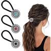 HJZHII 3 elastici per capelli da donna, per coda di cavallo, stile occidentale, accessorio per capelli da donna, fascia elastica per capelli