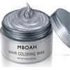 YIBABY Colore temporaneo per capelli, cera, styling per capelli, per uomini e donne, pomata naturale, tintura per capelli, cera per feste, cosplay e Halloween, 120 g (grigio, 120 g)
