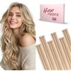 SEGO Pro Extension Capelli Veri Clip 6 Pezzi 25cm #12/613 Marrone Oro/Biondo Chiarissimo Extension Clip Capelli Veri Umani Fascia Unica Highlight Remy Human Hair Naturali (31g)