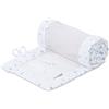babybay Paracolpi in mesh per modello Boxspring XXL, bianco mix di stelle sabbia/azzurro
