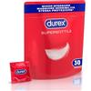 Durex SuperSottile, Preservativi Ultra Sottili Vestibilità Regular, Formato Convenienza, Vestibilità Regular, 30 Profilattici