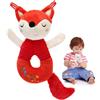 BelleStyle Giochi Sonaglio Neonato 0 3 6 9 Mesi, Giocattolo Sensoriale Neonato, Gioco Motorio per Bambini da Afferrare, Giocattoli Morbidi Peluche a Sonagli Regalo per Neonati - Volpe Bifacciale