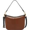 Fossil Jolie, borsa a tracolla in pelle o pelle scamosciata marrone per donna