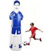 Leopacat Manichino Gonfiabile da Calcio, Allenamento per Portiere, Tumbler per Sacco da Boxe, Colonna da Boxe, Sacchi di Sabbia per Calci 40x160 cm