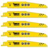 SabreCut 5pcs SCRS610DF_5 150mm 6 TPI S610DF Legno Lame sega a gattuccio | Costruzione bimetallica durevole taglia rapido e pulito legno, metallo e legno con chiodi
