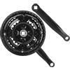 cyclingcolors guarnitura mtb 3 corone bici 24-34-42 denti + manovella bicicletta 170mm con anello di protezione catena
