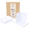 Present Fill Set da 50 carte pieghevoli bianche incl. buste senza finestra Diamante Bianco I Biglietti pieghevoli DIN A6 I Buste C6 I Prodotto in Germania I 100% carta kraft riciclata certificata