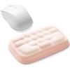 MEATANTY Poggiapolsi bicolore per mouse - Ergonomico in schiuma memory, supporto polsi morbido, traspirante & stabile, accessorio da scrivania per laptop, design elegante in oro champagne & bianco cre