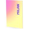 MILAN Quaderno A4 incollato, carta a quadretti, 48 fogli da 95 g/m², collezione Sunset, giallo
