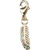 Depesche 11785-047 Charms Express Yourself - Ciondolo per collane e bracciali, Piuma, Placcato Oro, Come Piccolo Regalo