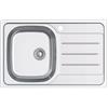CATA Lavello CDL-1ED /A Vasca Quadrata Scolapiatti Installazione Mobile 45cm Base Assorbente Acciaio Inox Valvola Cestello Finitura Inox