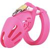 MKGMYGZ Chastity Cage Uomo Silicone Sissy Gabbia Pene Bdsm Cintura Castità Maschile Per Giochi Erotitici Sexy Per Coppie (Short,Pink)