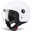 VINZ Duoro Casco Scooter / Moto Donna E Uomo | nelle taglie dalla XS-XXL | Jet con Visiera | Certificato ECE 22.06 | Disponibile in diversi colori - Bianco opaco
