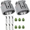 YINETTECH 2 adattatori alternatori a 3 pin 16678-65830 90980-11349 compatibile con Denso