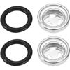 ECSiNG 2 pezzi vetro spia freno per moto, pompa freno, lente spia 12 mm, cilindro, serbatoio, specchio spia, pompa freno con specchio olio trasparente, per moto da cross