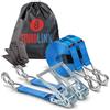 Sturdlink Cinghia di Fissaggio a cricchetto x2 4m 50mm con Ganci in Ferro LC 2500 kg/5000 kg + Borsa, STF 350 Dan, per Trasporto, Rimorchio, Peso Pesante, Camion, Car | Sturdlink